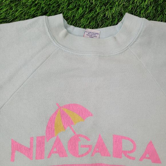 Vintage 90s Niagara Falls Sweatshirt Women Medium 21x21 Boxy - Picture 12 of 14